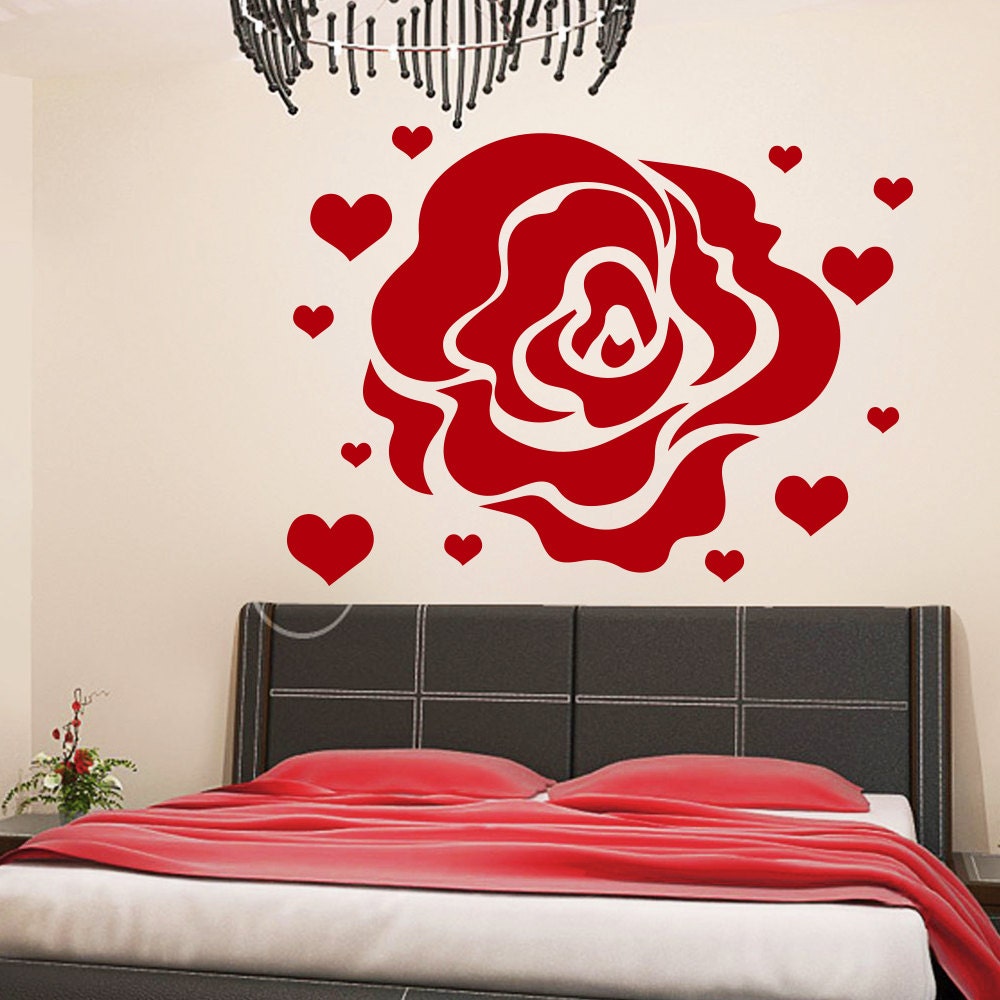 Rose Flower Wall Decals Stop and Smell Them
