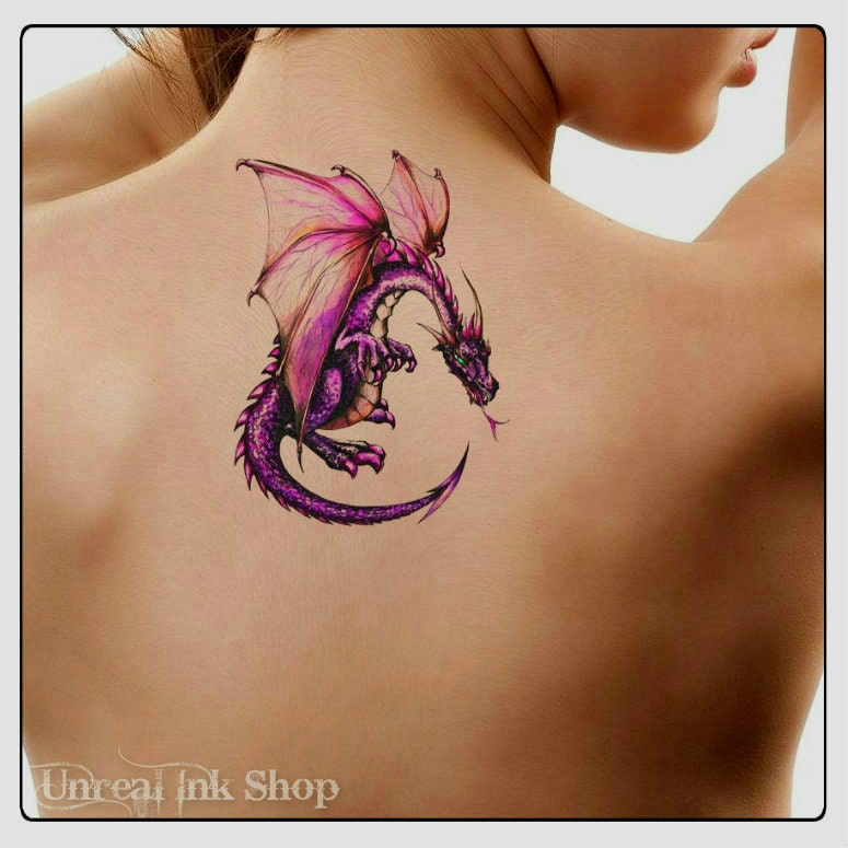 Temporary Tattoo Dragon Waterproof Ultra Thin Realistic Fake