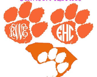 Clemson Monogram Decals/ Clemson State Decal