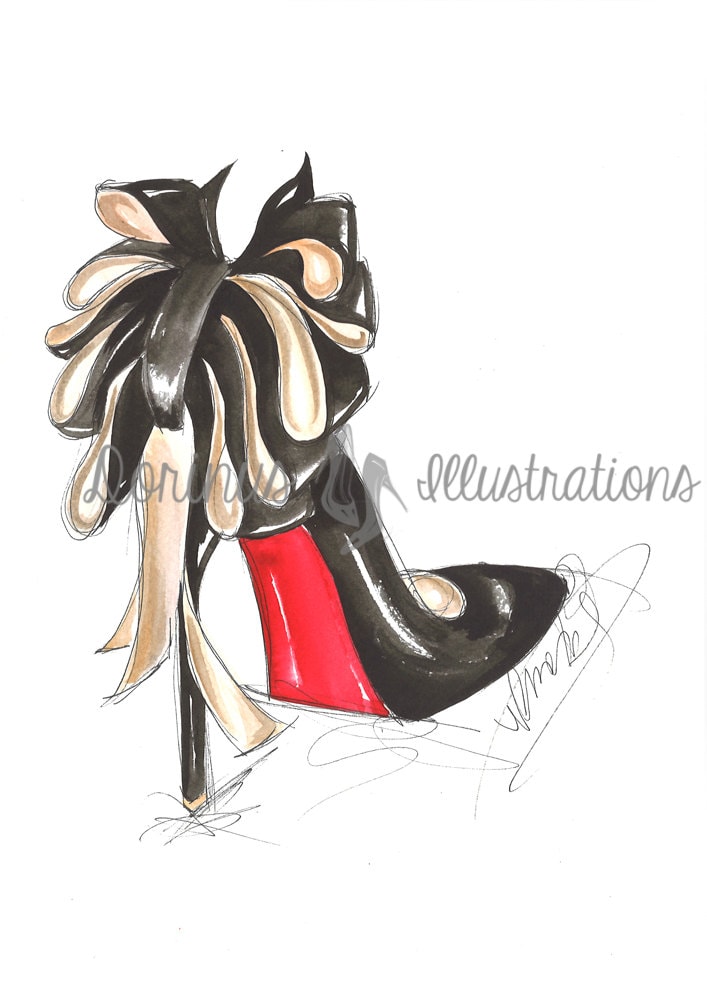 High heels print fashion print fashion illustration fashion