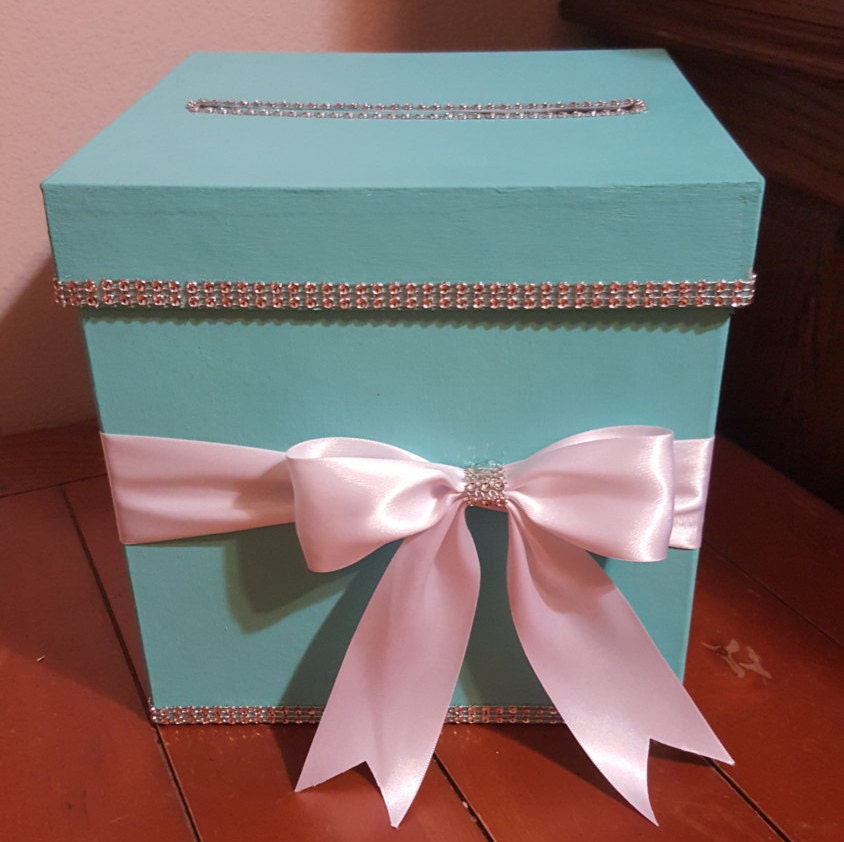 Tiffany Blue Wedding Card Box Wedding money box Card Box