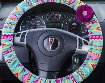 Aztec Tribal Padded Steering Wheel Cover Car Decor Cute Car Accessories - LIMITED - 1 LEFT