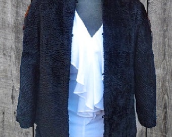 VINTAGE Real LAMBS WOOL Reversible jacket