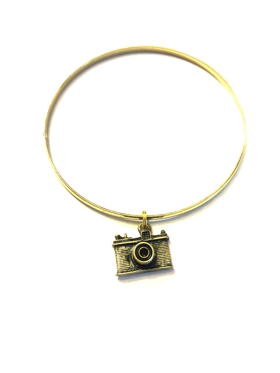 Camera Charm Bracelet Photography Lover Gold by dangleandjangle