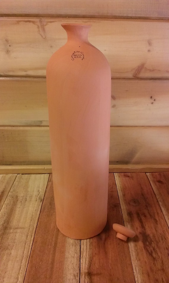 Olla Bottles 14 Tall 3 Round Glazed top by CuttingEdgeCeramics