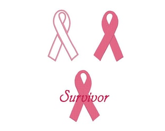 Embroidery Design Pattern -Three Files Breast Cancer Awareness Ribbon