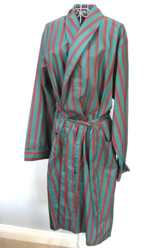 Tootal Smoking Jacket Vintage Mens Robe Retro Mens Robe