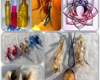 Upcycled Amber Jewlery Set ~Far From Trashy, Plastic Soap Bottle Jewelry Repurposed by Project OhmStead