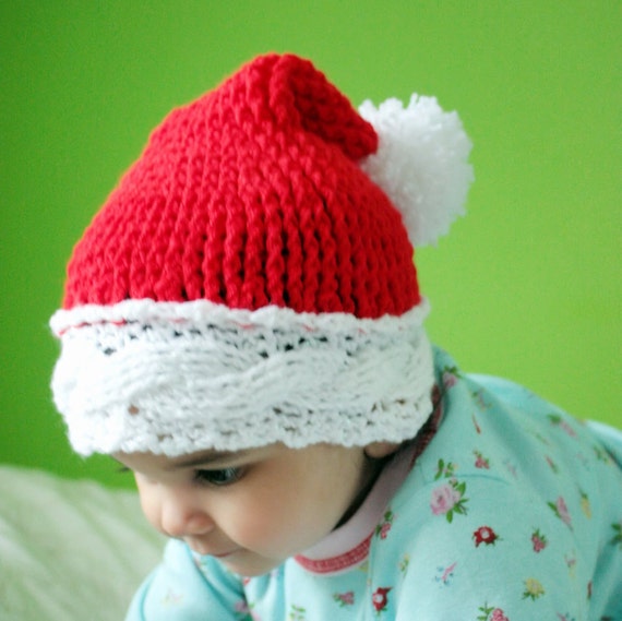 pom pom wonderful etsy Crochet Hat Hat, Christmas Hat, Adult Santa Elf Santa Christmas SALE