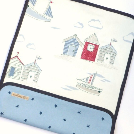 Beach hut changing mat Nautical changing pad baby changing