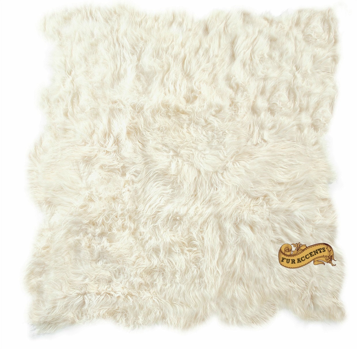 FUR ACCENTS Shaggy Mongolian Sheepskin Throw Rug / by FurAccents