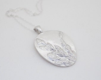 Botanical Wheat pendant *fine silver*