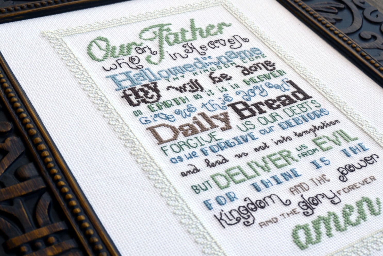 The Lord s Prayer Cross Stitch Pattern