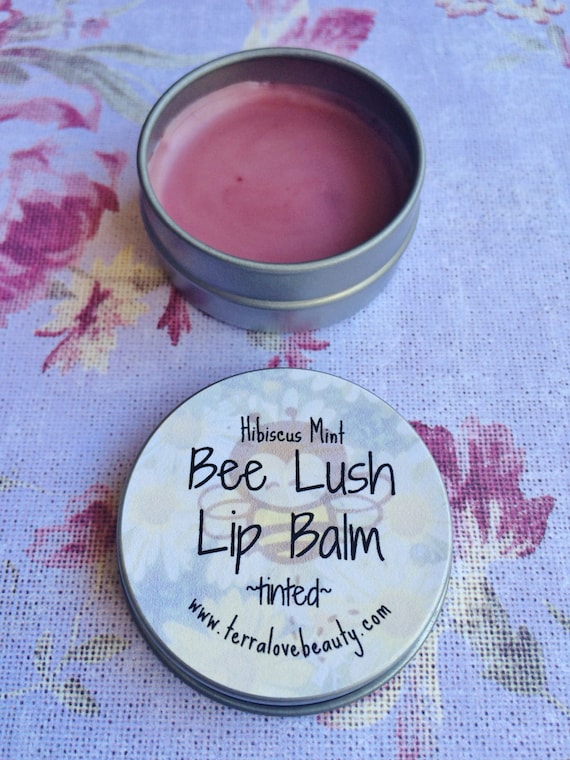 Naturally Tinted Lip Balm in Hibiscus Mint by terralovebeauty