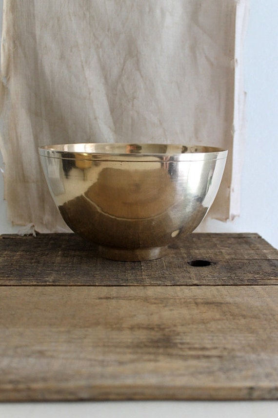 large vintage brass pedestal bowl by Harmonicajane on Etsy