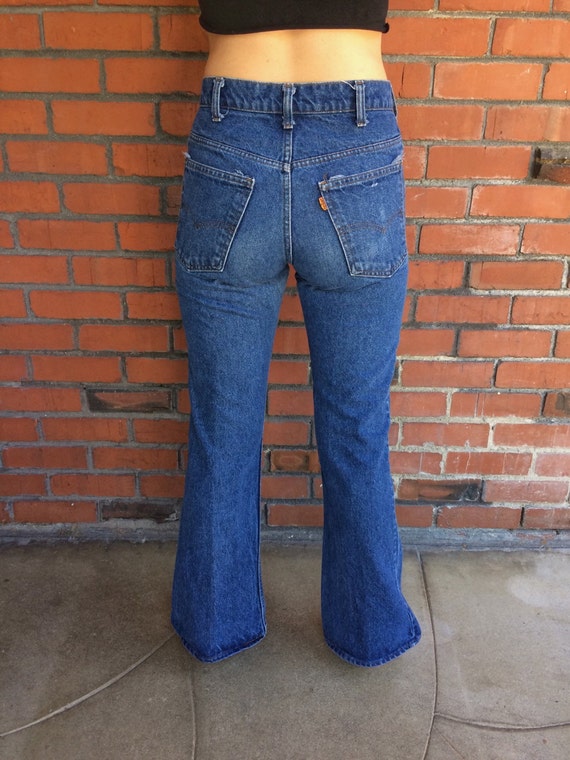 70s Flare Jeans Levi's 646 Bell Bottom 29 Waist by HuntedFinds