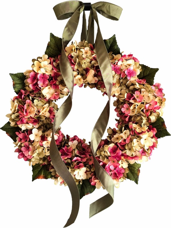 Hydrangea Wreath  Mothers Day Wreath  Front Door Wreath  Wreaths 