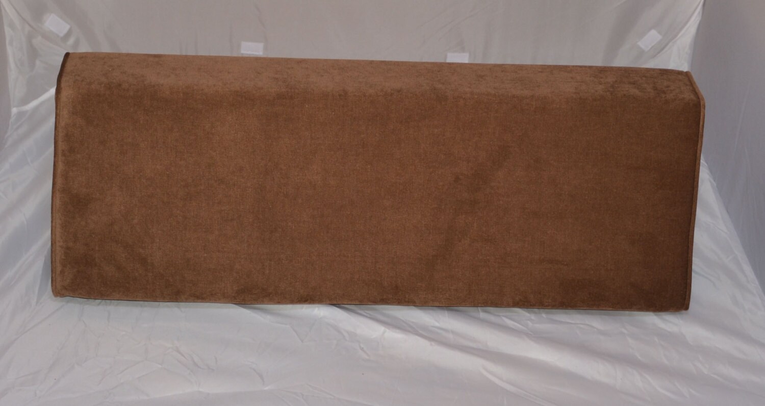 Daybed Wedge Bolster Foam and Cover Antique Velvet Chocolate