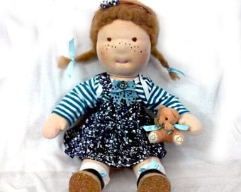 Waldorf doll, soft doll, doll for girls, natural toy