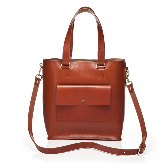 Eleanor Milled Tan Leather Tote
