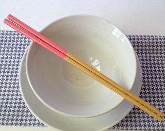 Coral Handpainted Bamboo Chopsticks