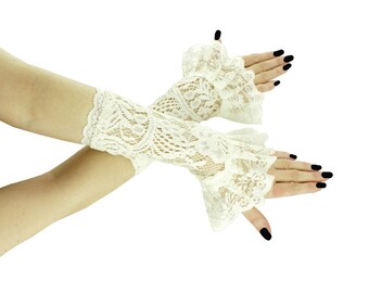 Amour Lace Gloves - Ivory