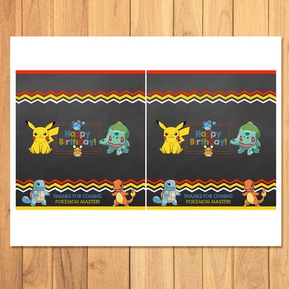 Pokemon Candy Wrapper Chalkboard Pokemon Candy Bar Wrapper