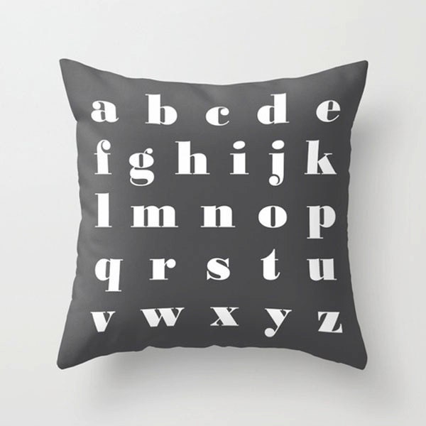 Alphabet pillow letters pillow abc 26 letters accent