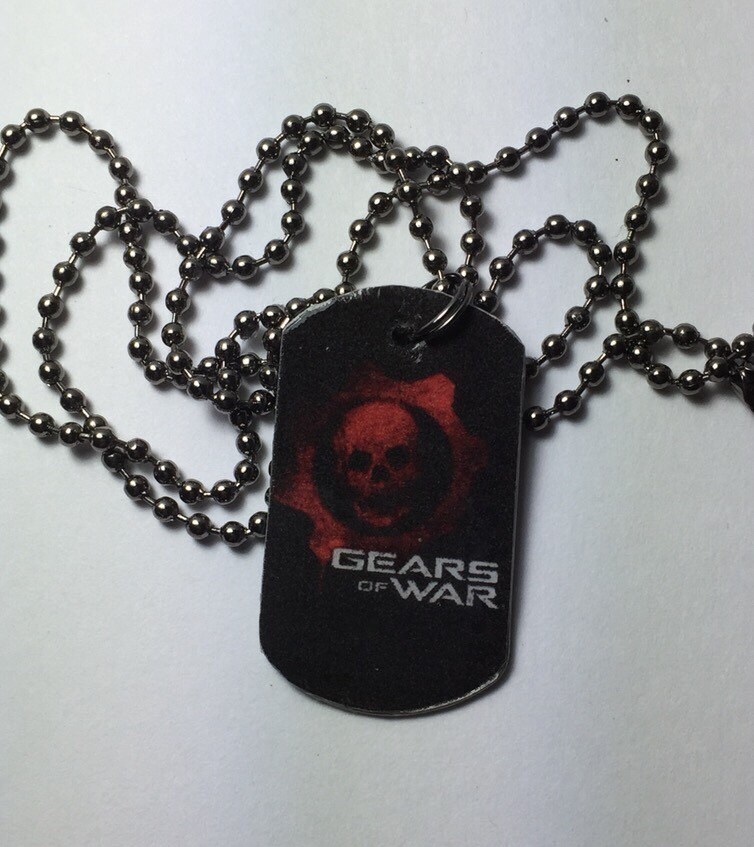 Gears of war necklace gears of war dog tag by MosleysCrafts