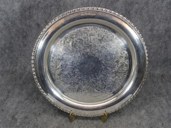 Oneida Silver-Plated Serving Tray Circa 1980's by DavaultEmporium