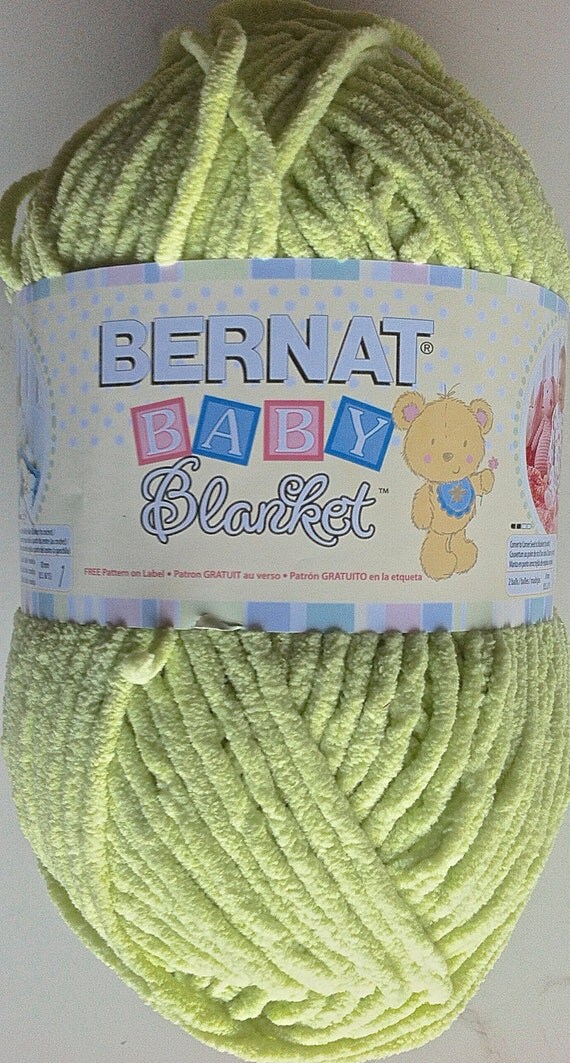 BABY LEMON LIME Bernat Baby Blanket Yarn 04223 258yds 10.5