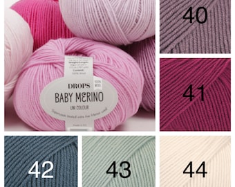 Garnstudio DROPS Baby Merino yarn 50g 100% extra fine merino 4ply knitting wool - LOWEST Price Drops Retailer