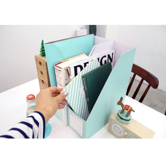 1 x Paper file boxes / magazine file holders / Color paper