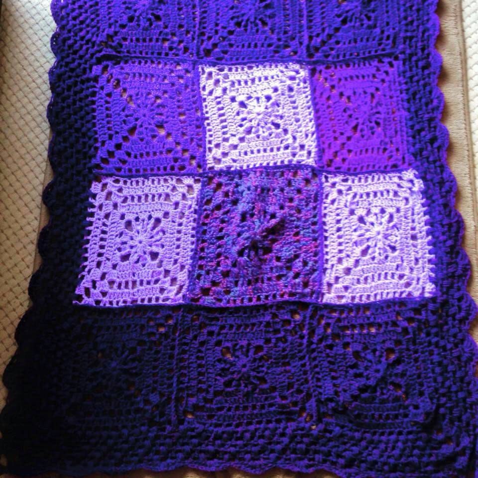 Rectangle Crocheted Blanket by HandKnittedToysJo on Etsy