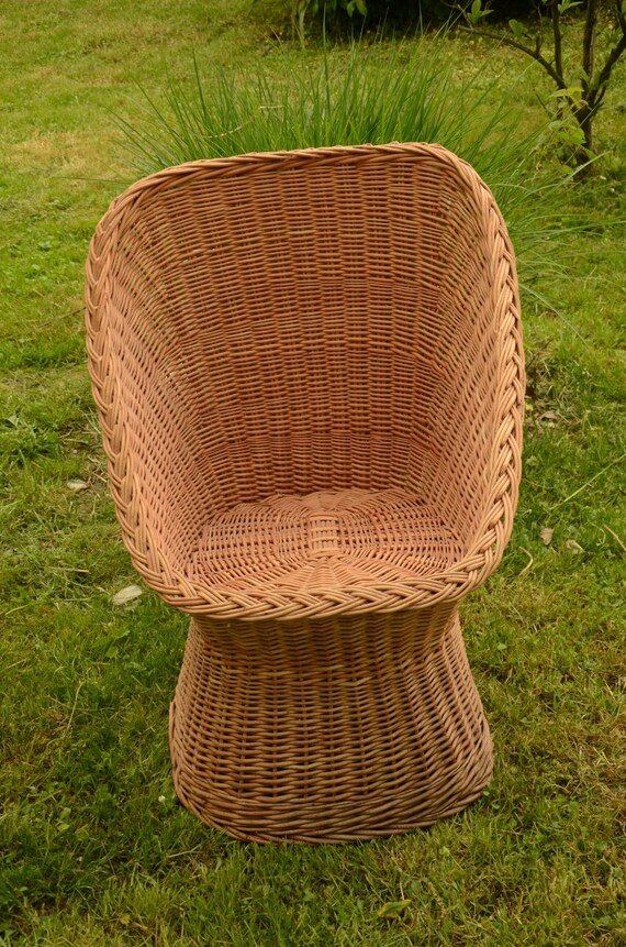 Handwoven Wicker Chair Handmade Natural Willow Chair Wicker