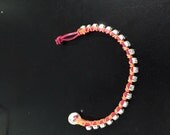 CHAN LUU style wrapped pink leather bracelett Length-9"