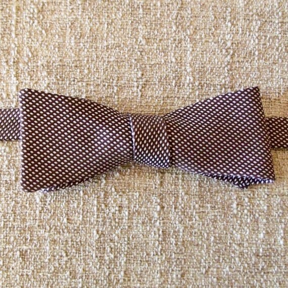 Men's Brown Slim Bow Tie Brown Bow Tie Chocolate Plaid