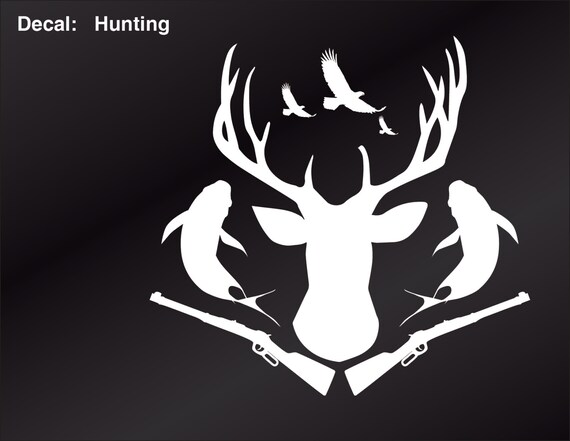 Hunting Decal by MonkeyScarGraphics on Etsy