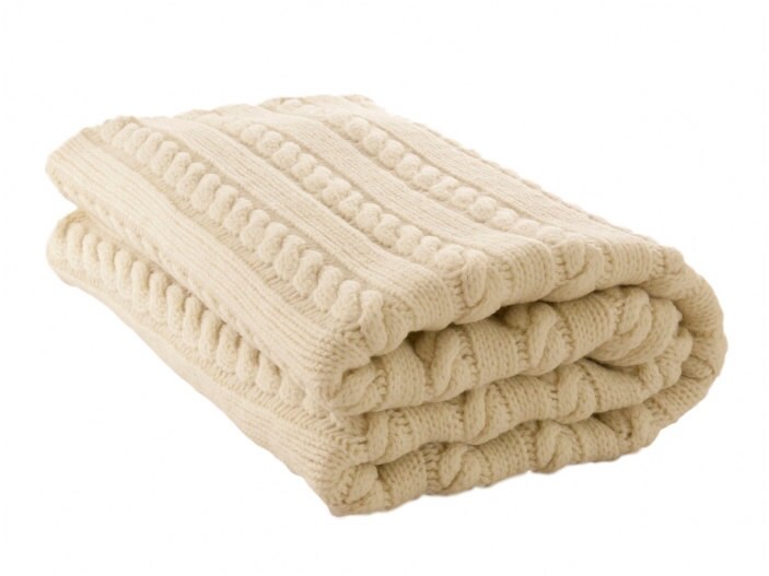 Pure merino wool blanket soft knit merino blanket wool