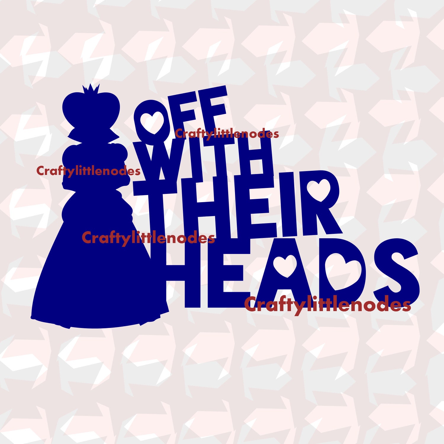 Queen of Hearts SVG STUDIO Ai EPS Scalable by CraftyLittleNodes
