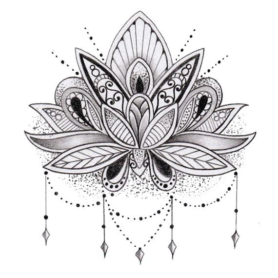 tatuaggio temporaneo fleur de lotus tatuaggio temporaneo fleur de lotus