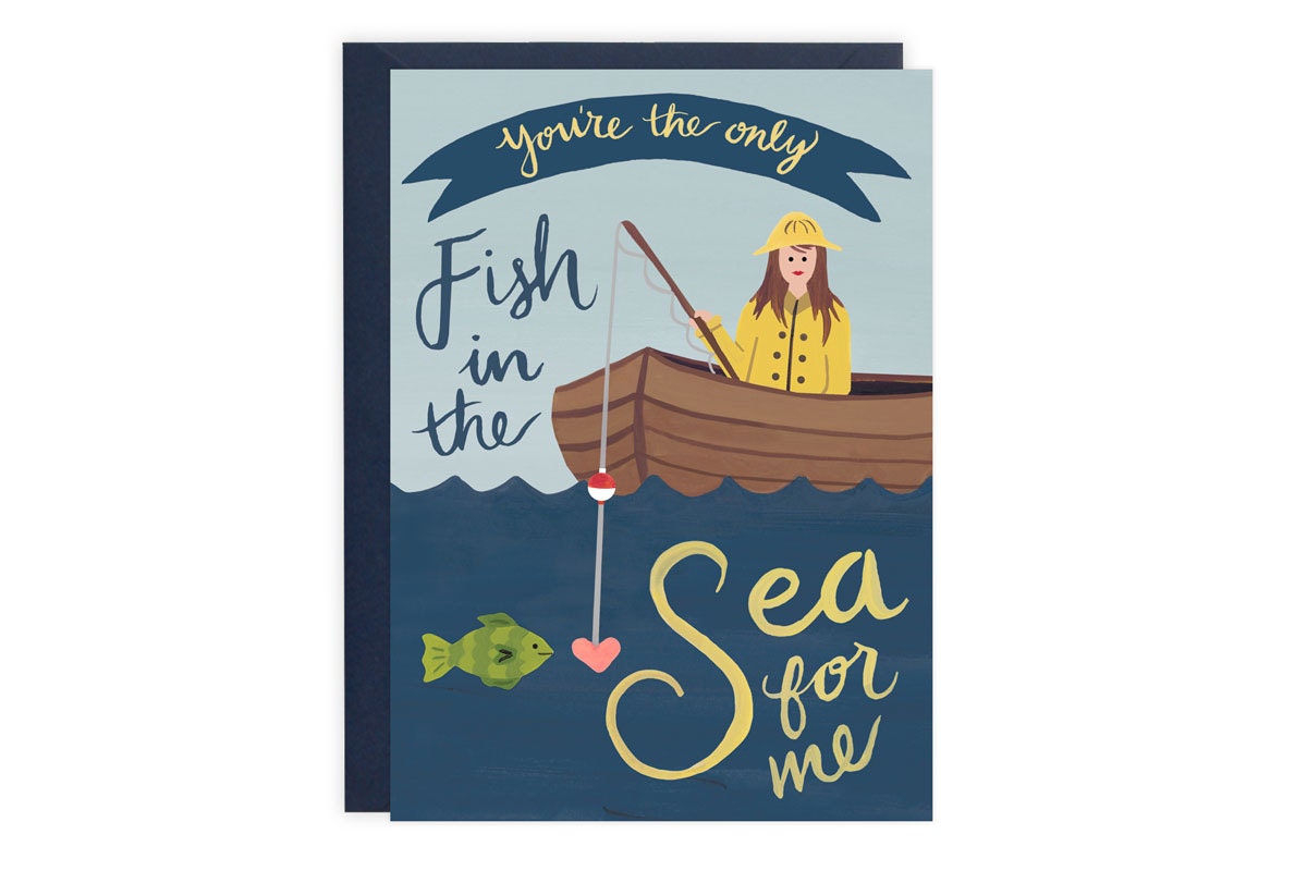 Imán De Nevera 'You're The Only Fish In The Sea For Me' – Divertido Regalo De San Valentín (Gift Base)