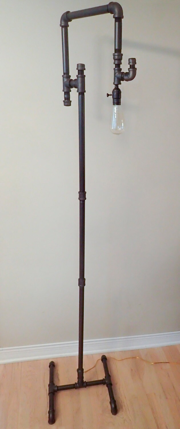 Industrial Pipe Floor Lamp with Vintage by IndustrialDesignsByB