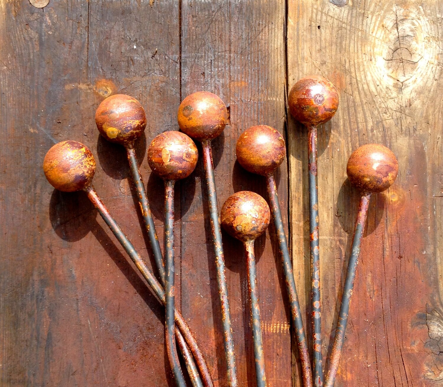 Globe Stakes Metal Yard Art Garden Stakes Yard Art Metal