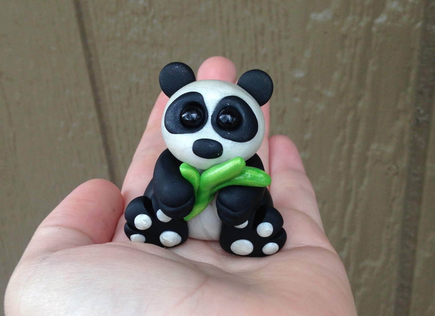 Manda Panda series 8 clay panda cute panda panda sculpture