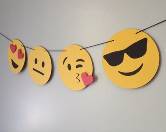 The Original Emoji Banner, Emoji Party, Emoji Cake Topper, Party Decor, Emoji Photo Booth, Photo Props, Emoji Sign, Poop Emoji, Teen Room
