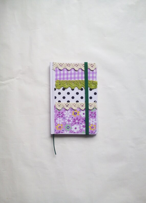 Items similar to Original Notebook, decoupage, small notebook, cute agenda, flowers, 9x14cm, 80