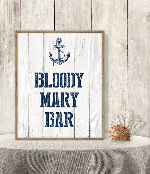 Bloody Mary Bar Sign // Wedding Reception Bar Sign DIY