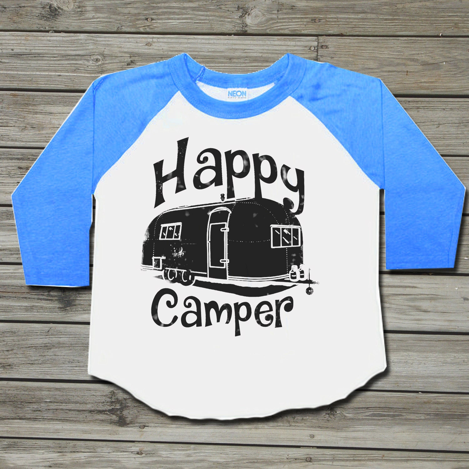 Happy camper. Kids clothes. Camping shirt. Baby clothes. Baby