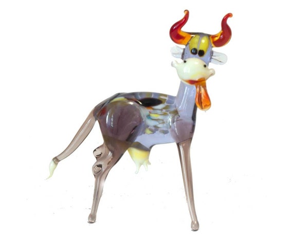 blown glass cow